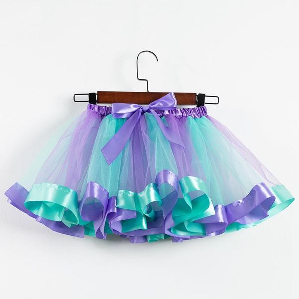 

skirts baby girl princess tutu skirt girls clothes rainbow kids party for children ball gown, Blue