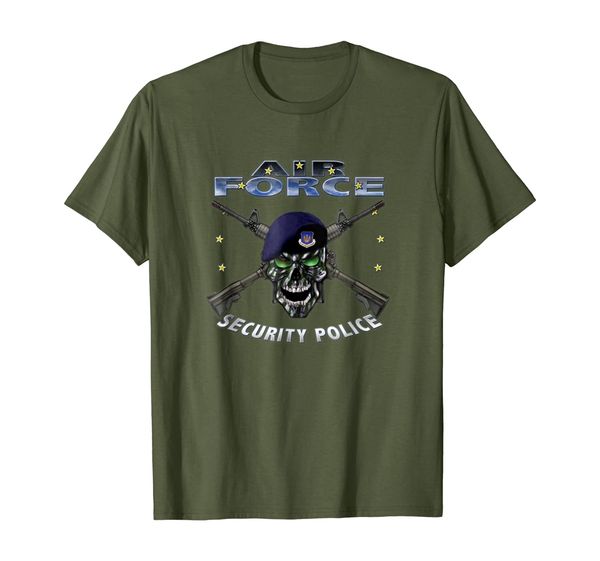 

air force security forces defensor fortis police t-shirt, White;black