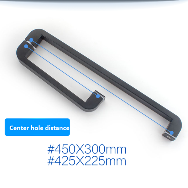 

shower room accessories bathroom sliding glass door handle stainless steel mablack small fillet l-shaped bath accessory set