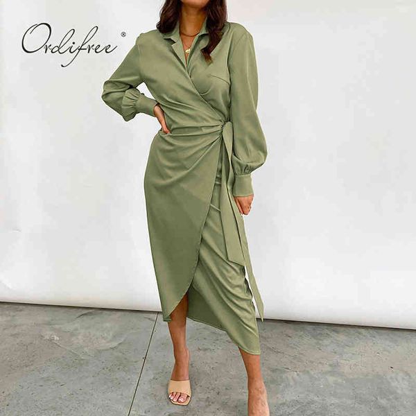 

autumn vintage women maxi sleeve belted long tunic dress 210415, Black;gray