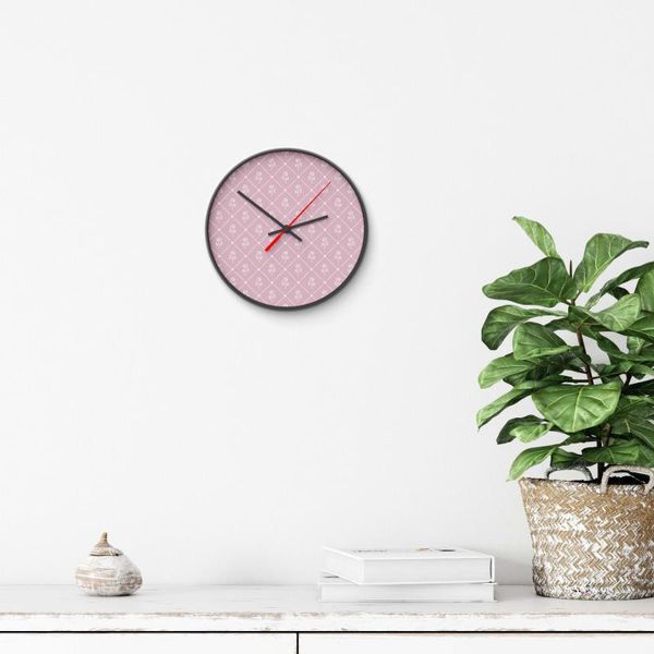 

linear abstract color patterned figure black wood gift decor wall clock 40x40 cm clocks
