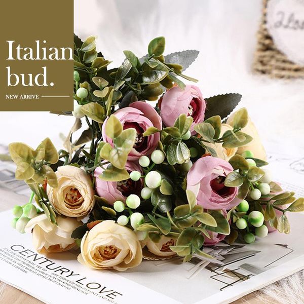 

heads mini silk artificial flowers peony flores fleur artificielles camellia for home wedding decoration fake flower bouquet decorative & wr