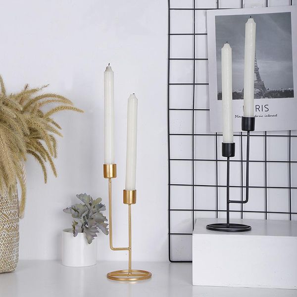 

candle holders nordic romantic candlelight dinner props golden holder household light luxury decoration dining table