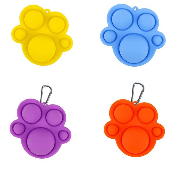 

party favor simple keyring pendant finger exercise board vent toy push sensory toys silicone stress reliever decompression