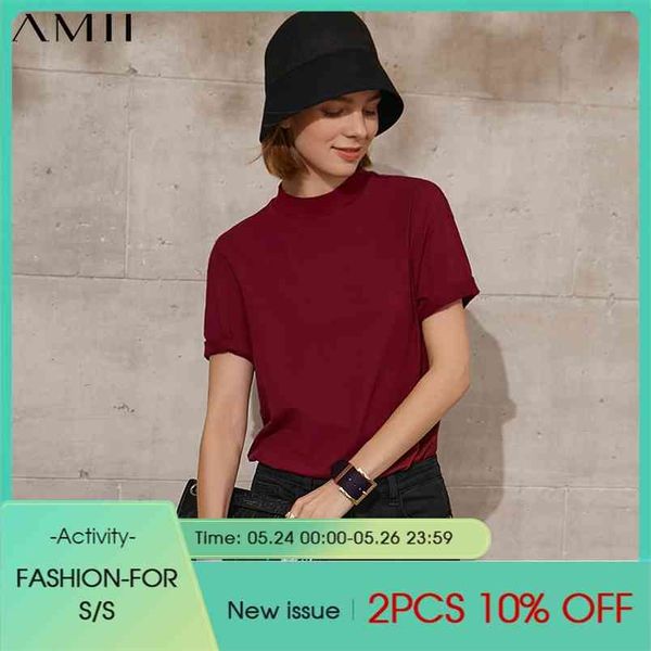 

minimalism summer tshirt for women causal cotton oneck printed short sleeve women's 12140019 210527, White