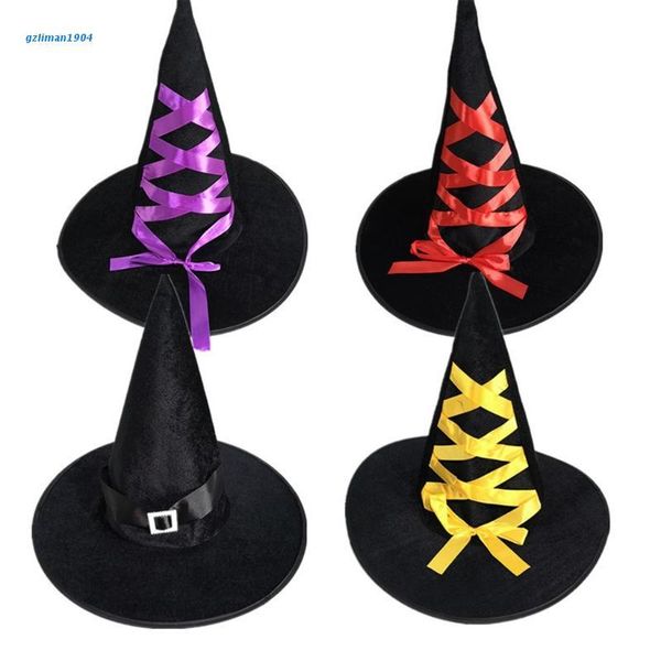 

party hats p15d halloween witch hat ribbon wizard fancy dress costume cosplay supplies