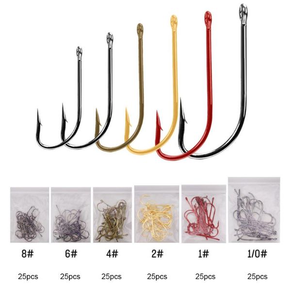 

150pcs/pack fishing hooks soft bait big bass outdoor portable easy carrying crank hook for tackle lure