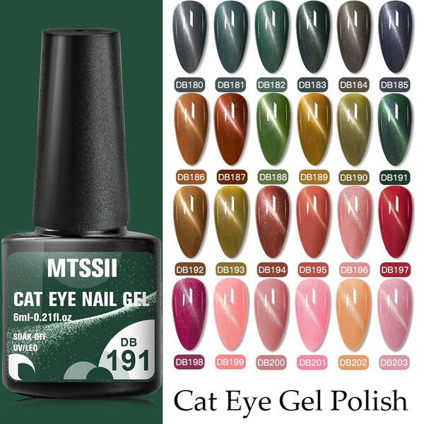 

mtssii 6ml magnet cat eye gel nail polish 3d effect uv soak off 29 colors laser glitter galaxy magnetic varnishes, Red;pink