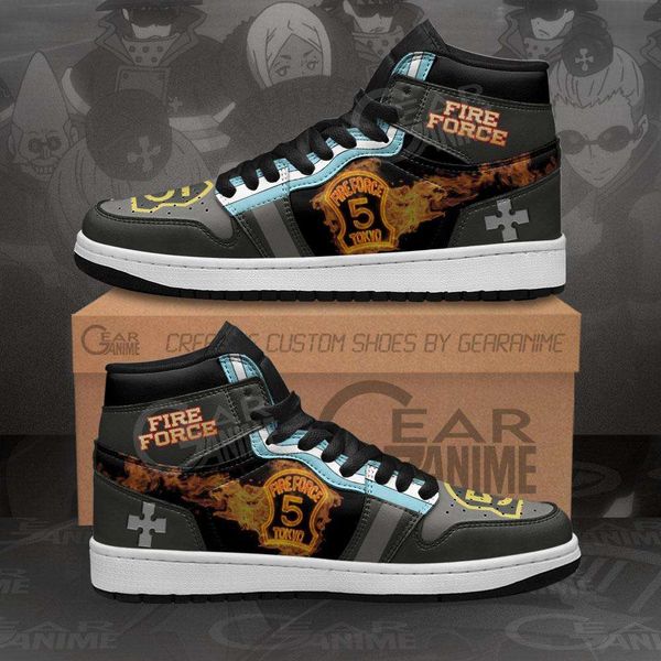 

customization fire force company 5 sneakers custom anime shoes