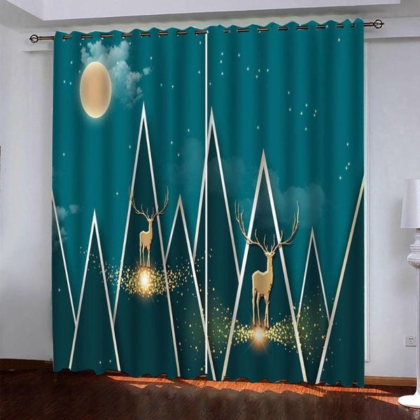 

curtain & drapes blackout 3d window living room bedroom curtains european creative abstract shades for home