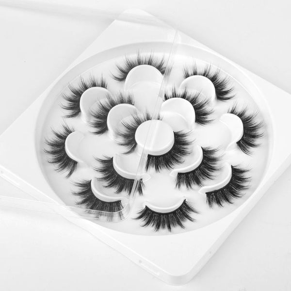 

false eyelashes muselash 5 /7/9/20 pairs 3d mink lashes faux wispy natural wholesales handmade fluffy lash