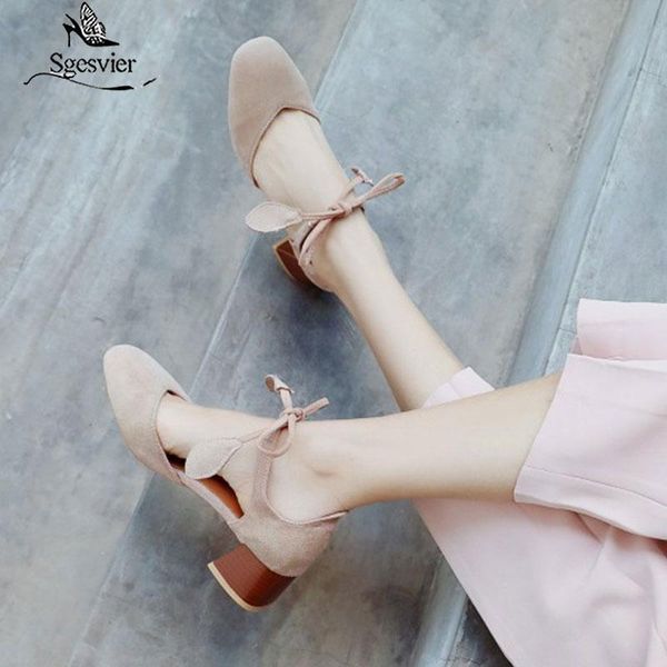 

sgesvier 2021 summer fashion women shoes flock lace up square med heel elegant toe ladies sandals size 32-46 g104, Black