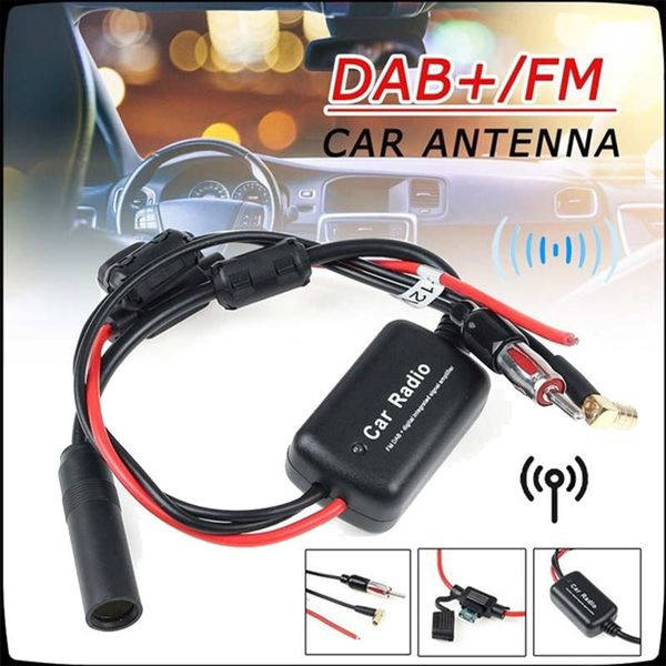 

universal dab + fm car antenna aerial splitter cable digital radio accessories sponge