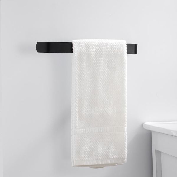 

towel racks holder bathroom towels rack hanger black space aluminum wall hanging bar organizer kitchen storage shelf