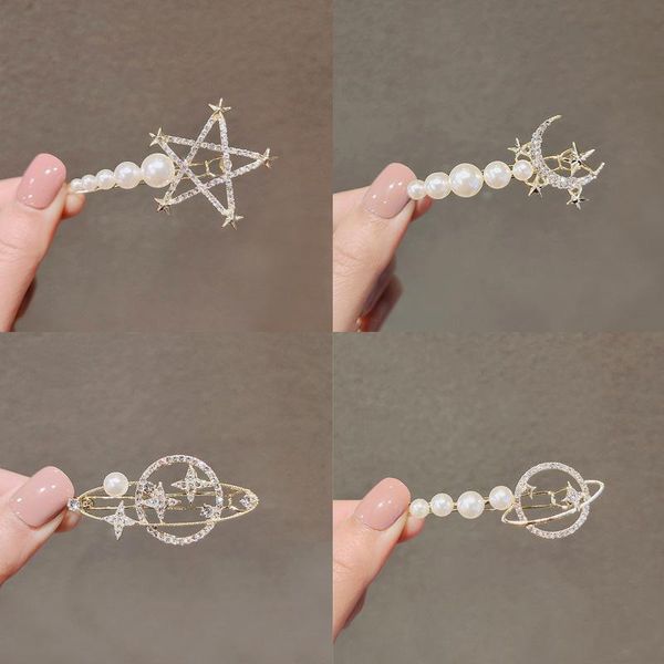 

other event & party supplies hair clip-hair accessories-2021 light luxury fashion shiny side clip star moon wild frog buckle hairpin headdre
