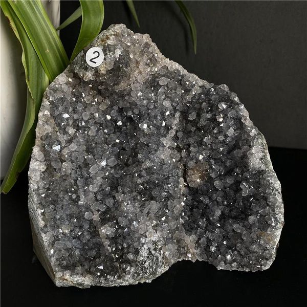 

natural grey cathedralquartz crystal cluster specimen from brazil decorative objects & figurines