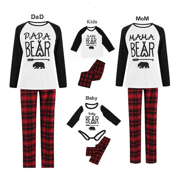 

christmas clothes set kids baby rompers black and white letter home wear matching pajamas suit, Blue