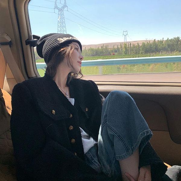 

women's jackets western style black little fragrant jacket female autumn lady loose short coat, Black;brown