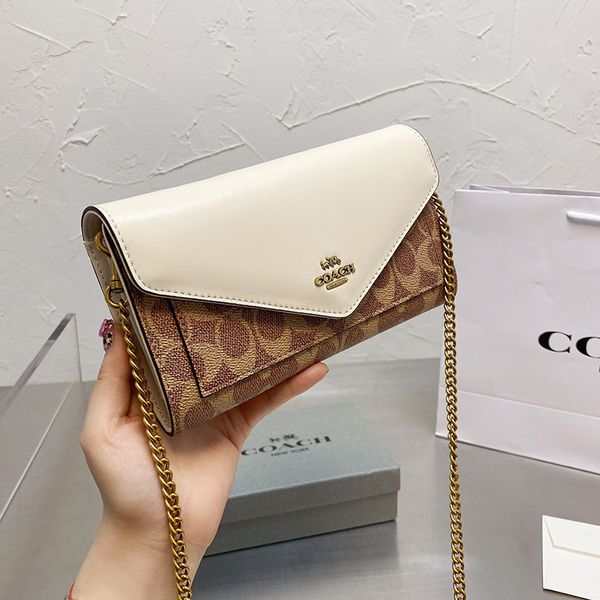 

outlet c women's cowhide flap hand bag classic fashion trend chain envelope luxuryss designerss yw