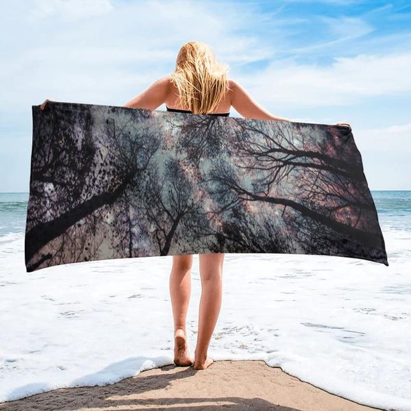 

towel starry sky in the forest beach sports quick dry microfiber blanket for adults kids outdoor picnic