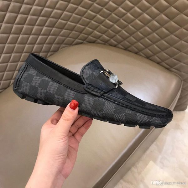 

yy new spring summer breathable walking casual shoes fashion flat moccasins luxury designer men's loafers men driving boats shoes big s, Black