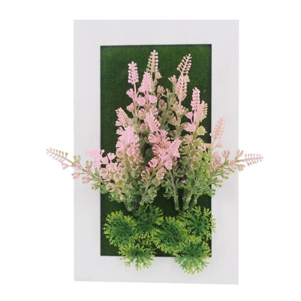 

decorative flowers & wreaths 6x9.5 inch artificial flower plant with po display frame wall hanging planter indoor vertical fake for home