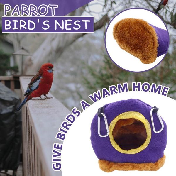 

bird cages birdhouses for outside warm plush-nest hanging in parrot and general, 3sizes birds accessoires cage oiseaux