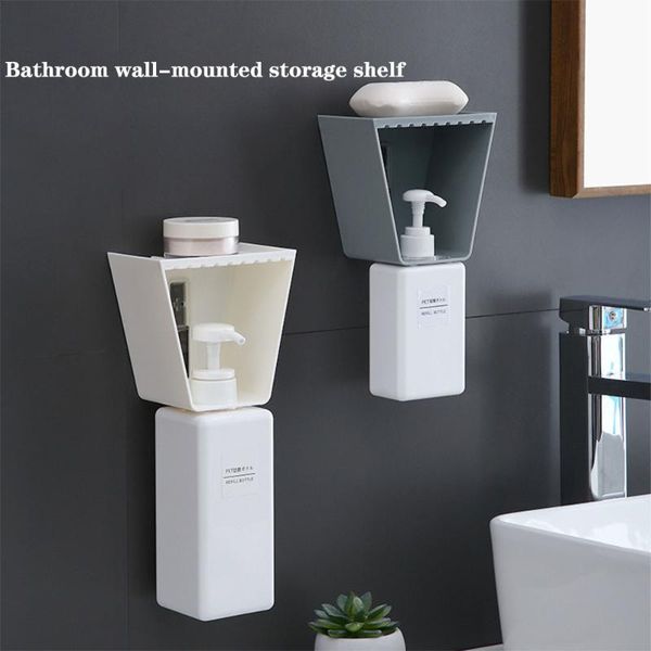 

hooks & rails bathroom storage rack wall-mounted box kitchen and household bottle