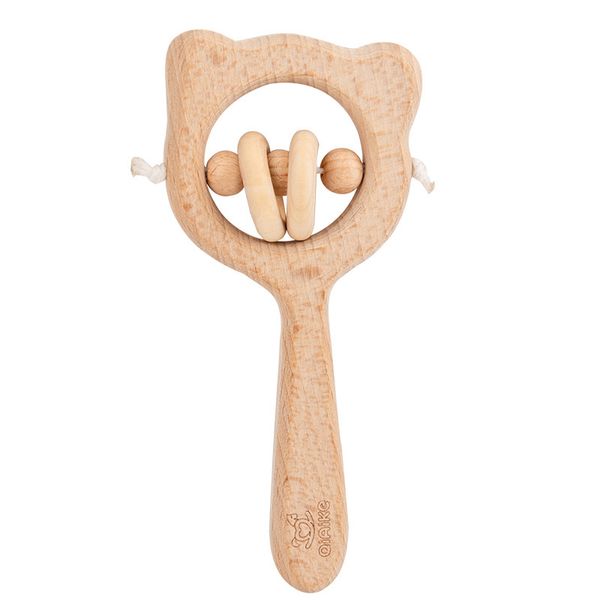 

infant baby baby teether elm wooden bear rattle crafts toy newborn molars baby health teething toys 1831 z2