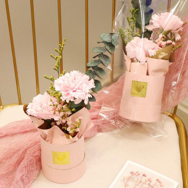 

gift wrap valentines day artificial soap carnation led flower cylinder wedding mothers