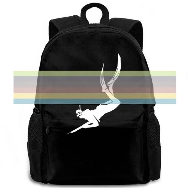 

backpack diver spearfishing retro prin letter women men laptravel school student