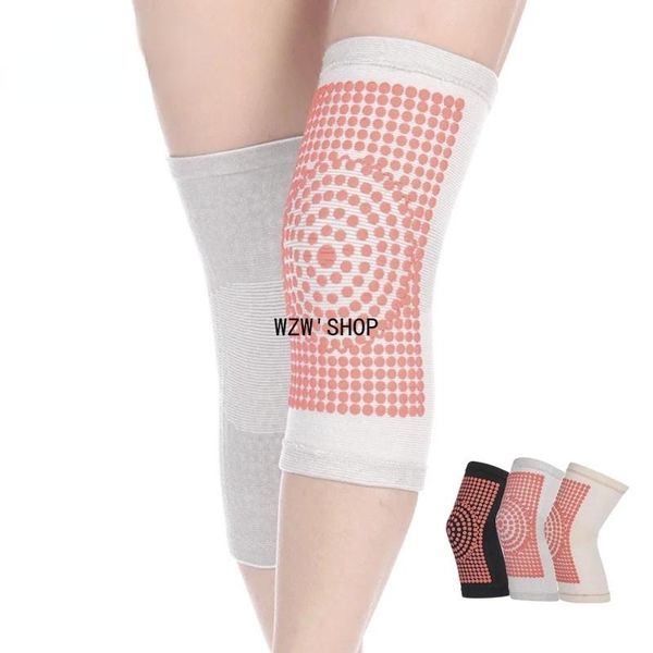 

elbow & knee pads heating support brace warm for arthritis joint pain relief and recovery keep in winter, Black;gray