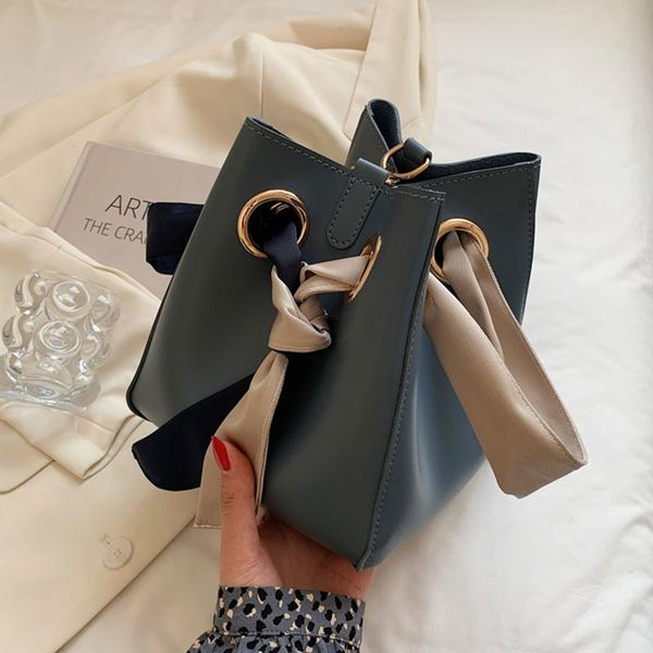 

evening bags woman trend fashion shoulder ribbon pure color messenger bag female simple luxury handbag quality all-match tote