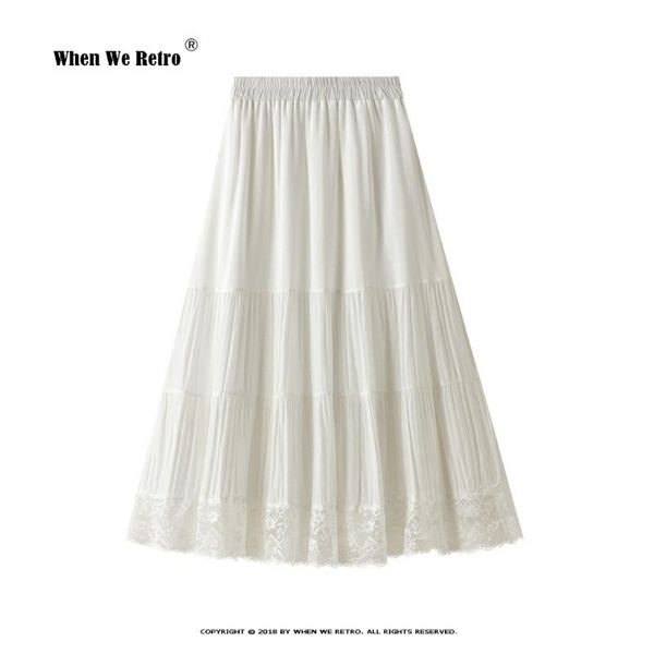 

summer lace elegant wedding party white skirt vd1805 women clothing high waist a line long black skirts