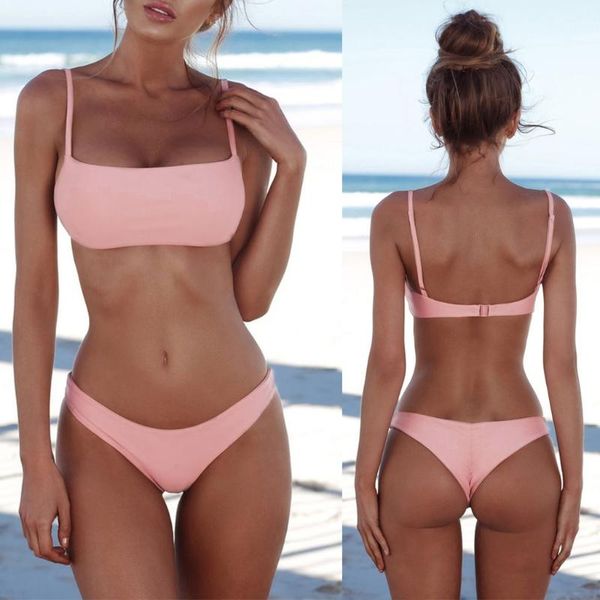 

one-piece suits 2021 push up unpadded brazilian bikini set women vintage swimwear swimsuit beach suit biquini bathing drop ship