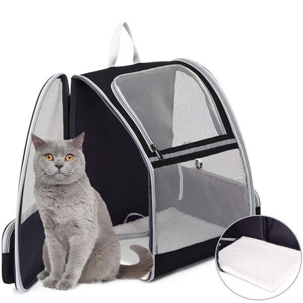 

cat carriers,crates & houses breathable carrier backpack foldable pet double shoulder bag for dog outdoor portable carrying accessories