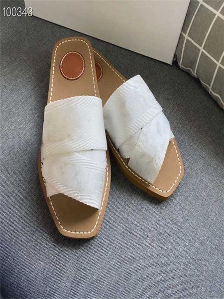 

2021 designer sandals embroidery platform shoes flip flops loafers summer flats ladies slipper size 35-42 g2021, Black