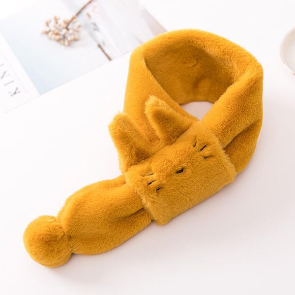 

scarves & wraps cute cartoon children's scarf set baby plush children students fashion neck boy and girl wave in winter autumn casual, Red;brown