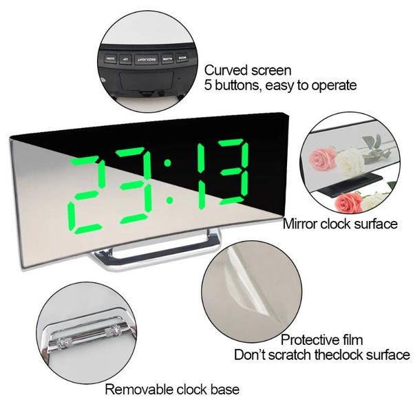 

other clocks & accessories children's digital alarm clock led screen desk table home decoration clockbedroomtemperaturesnoozefunction