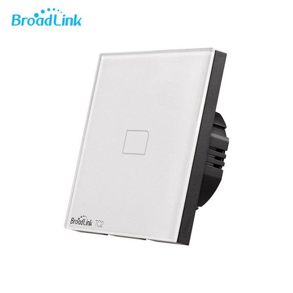 

smart home control broadlink tc2 1/2/3 gang-eu standard 433mhz light switch modern design white touch panel wifi wireless via rm pro