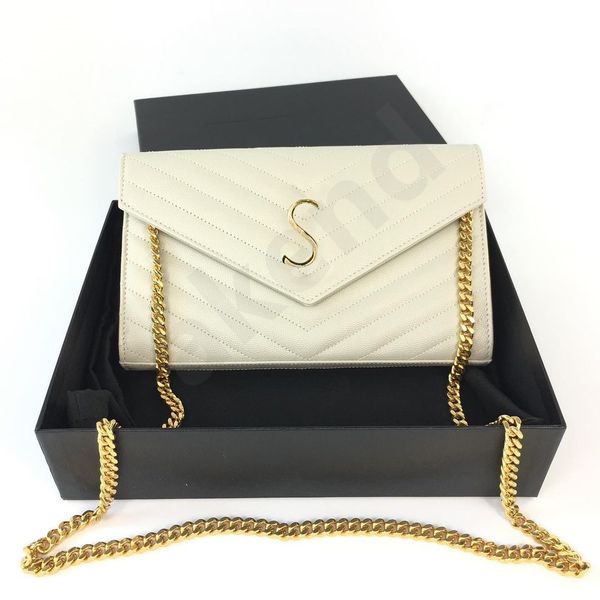 

luxury designer shoulder bag tote genuine leather chain women's woc men crossbody bags handbags wallet handbag purses caviar