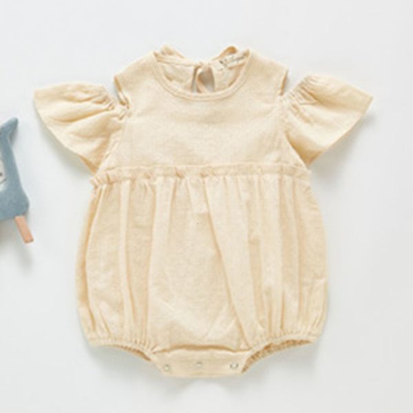 

casual short sleeve children summer sweet cute kids baby clothes romper infant girl rompers, White