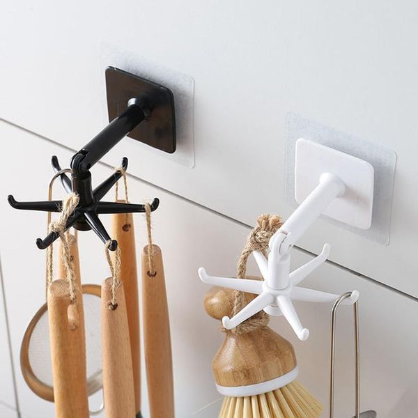 

kitchen hook gadgets accessories bath wall mounted 360Â° rotating coat hanger hooks & rails