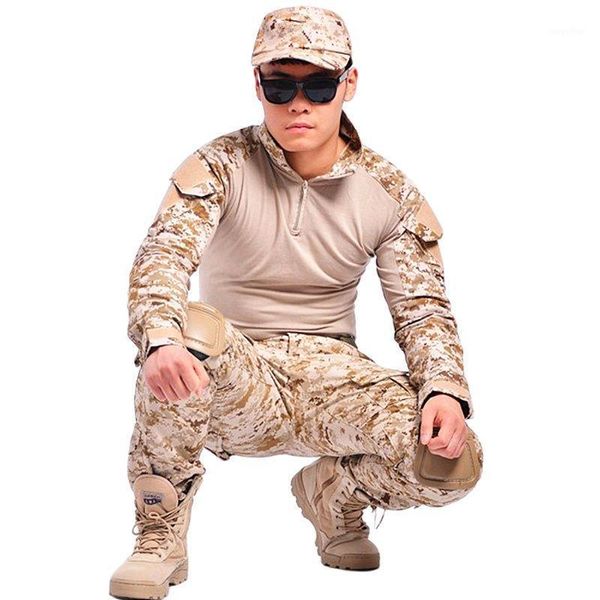 Pantaloni da uomo Camouflage Abbigliamento militare tattico Paintball Army Cargo Pantaloni da combattimento Multicam Militar con ginocchiere