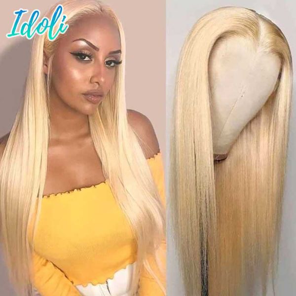 

lace wigs 8-30inch 613 honey blonde bone remy straight closure front wig human hair 13x4 hd brazilian frontal for woman, Black;brown
