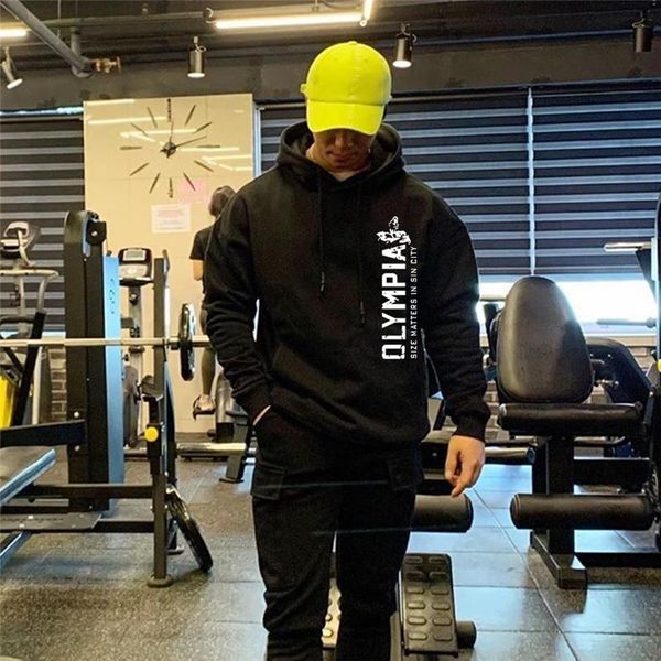 

men's hoodies & sweatshirts 2021 men autumn slim hooded mens coats male casual sportswear streetwear clothing, Black