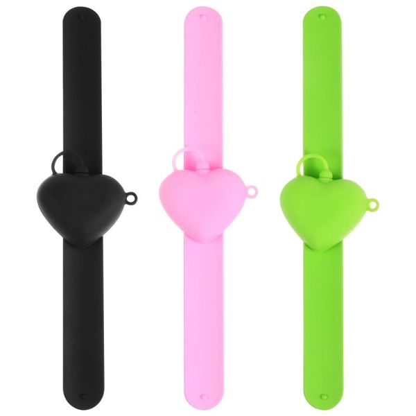 

liquid soap dispenser 3pcs heart shape hand sanitizer wearable wristbands