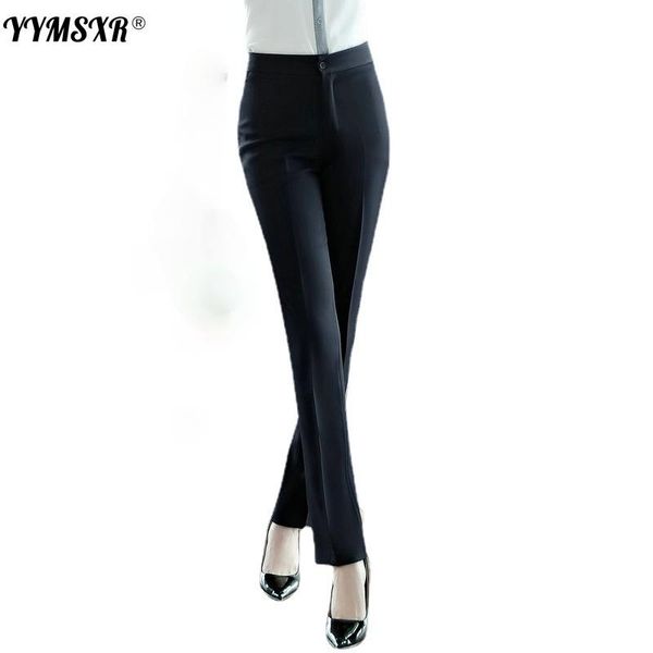 

women's pants & capris plus size professional wear 2021 spring and autumn black nine-point waist, Black;white