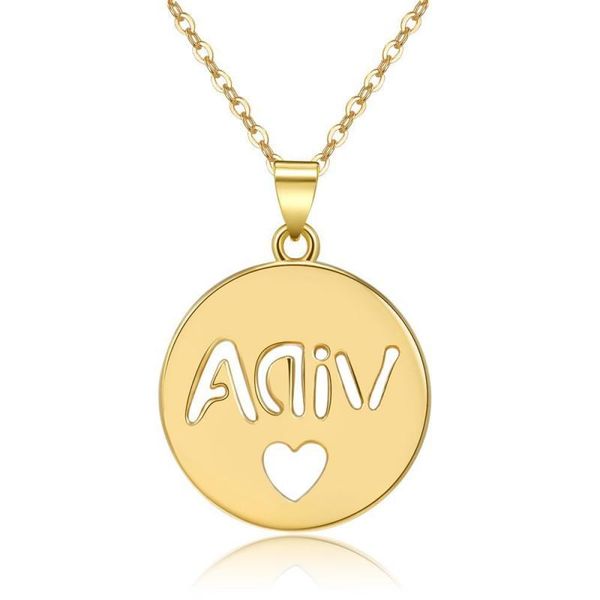 

chains surflove fashion round brand love letter hollow necklace gold-plated jewelry engagement party banquet gift 2021, Silver
