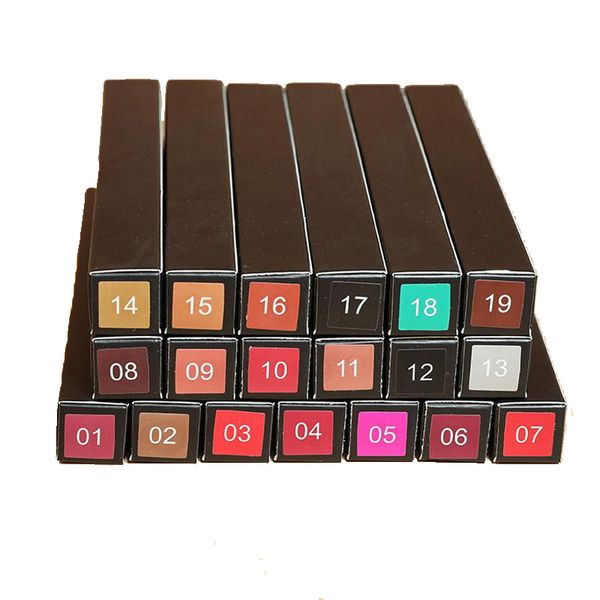 Tatuaggio impermeabile Lip Liner Matita 19 Color in legno multifunzione multifunzione Penna rossetto opaco a lunga durata facile da indossare naturale 1.2g labbra trucco